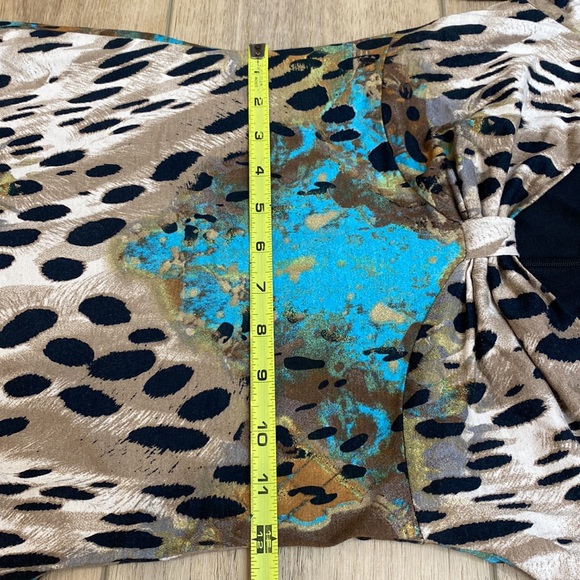 Rene Ruiz 3/4 Sleeve Animal Print Bodycon Mini Dress - Picture 10 of 11